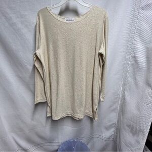 Gold Bling Relaxed Fit‎ Long Sleeve Tunic Small